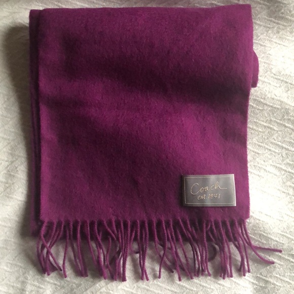Coach Accessories - Coach Purple Fringe Scarf